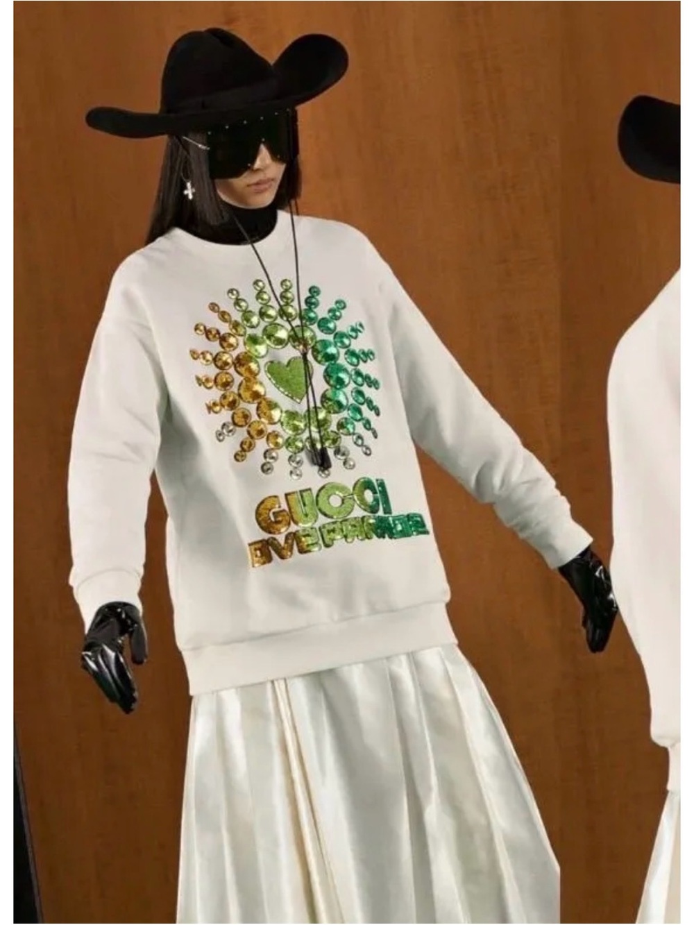 53 1 NWT 1750.00 GUCCI LOVE PARADE RARE OVERSIZED SWEATSHIRT